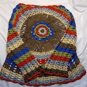 crocheted women's top colorful